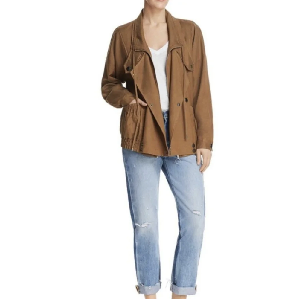 Linen Khaki Utility Jacket XS - C/Meo Collective Revolve - Picture 8 of 10
